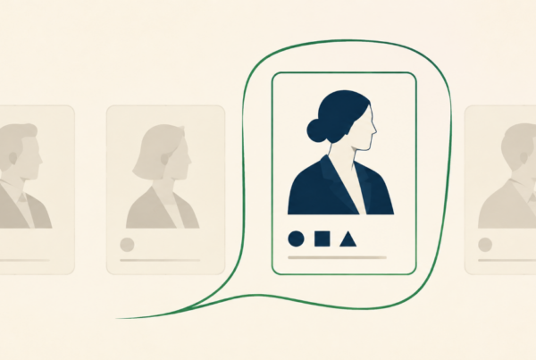 AI recommendation highlighting one lawyer among several professional profiles.
